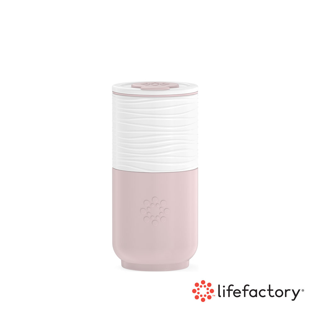 【Lifefactory】陶瓷隨行杯350ml_乾燥玫瑰